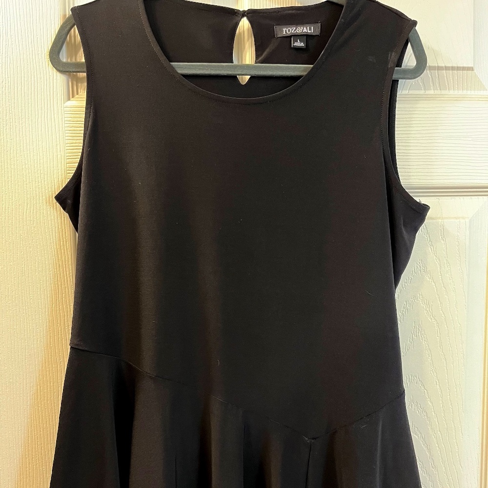 Roz & Ali, Large, Black, Asymmetric Tunic